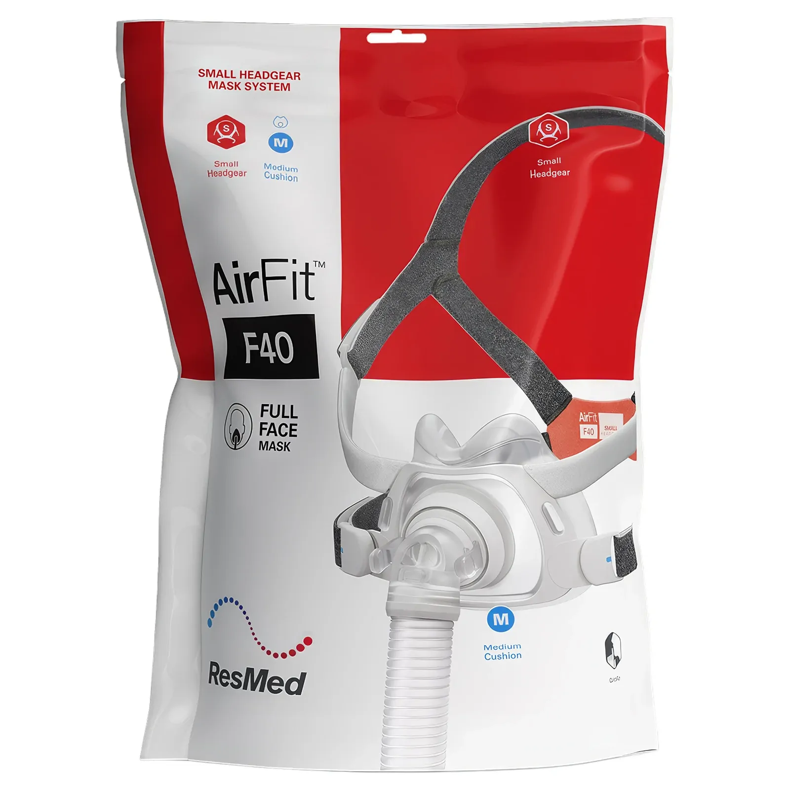 Resmed Airfit F40 full mask small headgear with medium cushion